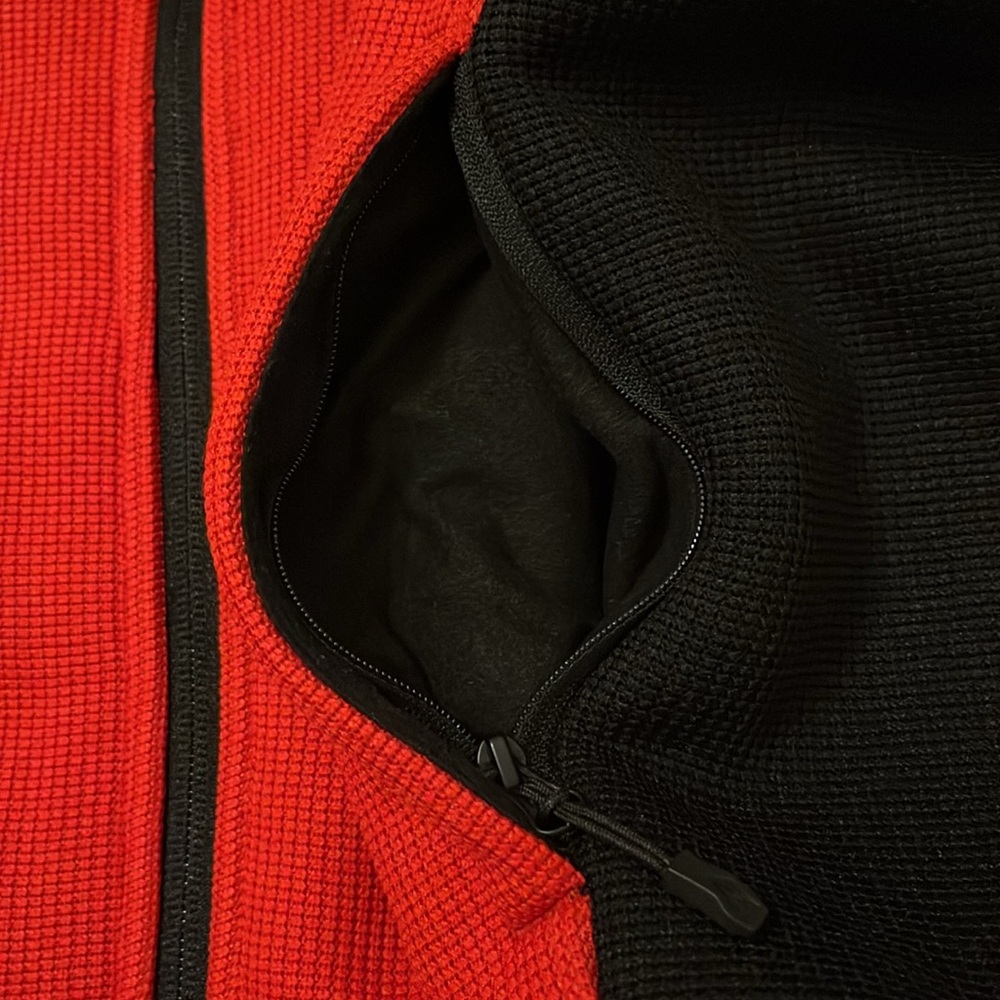 M SPYDER JACKET men's full zip pockets thick warm red black knit fleece NWT $169 - Picture 6 of 10